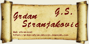 Grdan Stranjaković vizit kartica